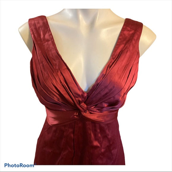 - BCBGMaxAzria fuchsia satin blouse - Picture 2 of 10